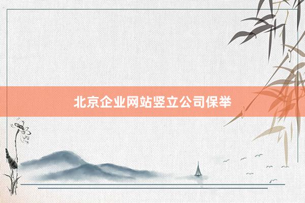 北京企业网站竖立公司保举